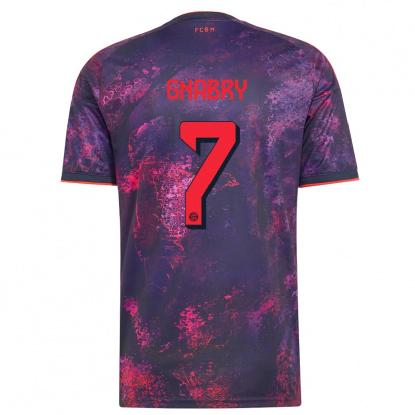 Danxen Heren Serge Gnabry #7 Paars Rood Thuisshirt Derde Tenue 2026/27 T-Shirt België