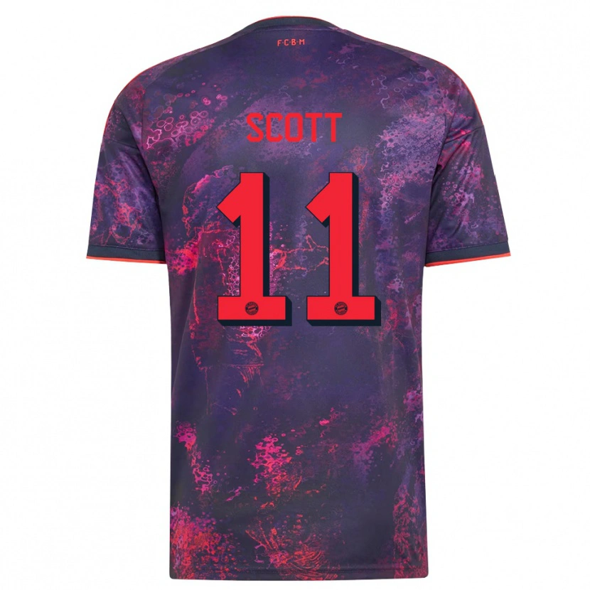 Danxen Heren Michael Scott #11 Paars Rood Thuisshirt Derde Tenue 2026/27 T-Shirt België