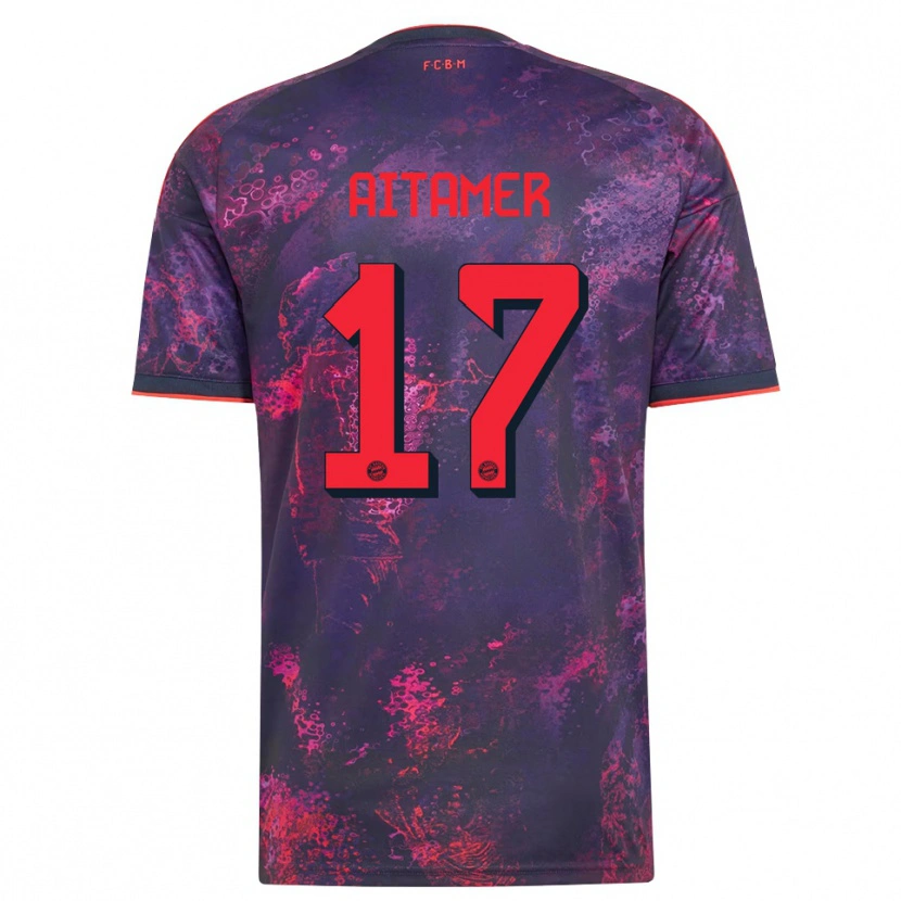 Danxen Heren Younes Aitamer #17 Paars Rood Thuisshirt Derde Tenue 2026/27 T-Shirt België