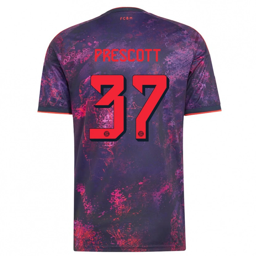 Danxen Heren Leonard Prescott #37 Paars Rood Thuisshirt Derde Tenue 2026/27 T-Shirt België