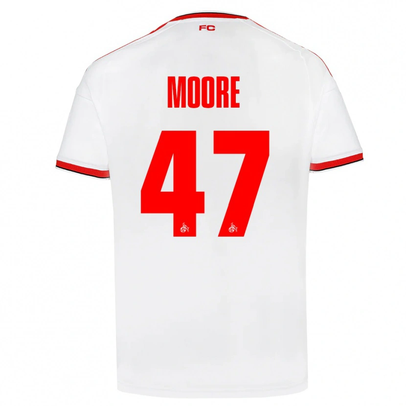 Danxen Dames Mikey Moore #47 Wit Rood Zwart Thuisshirt Thuistenue 2026/27 T-Shirt België