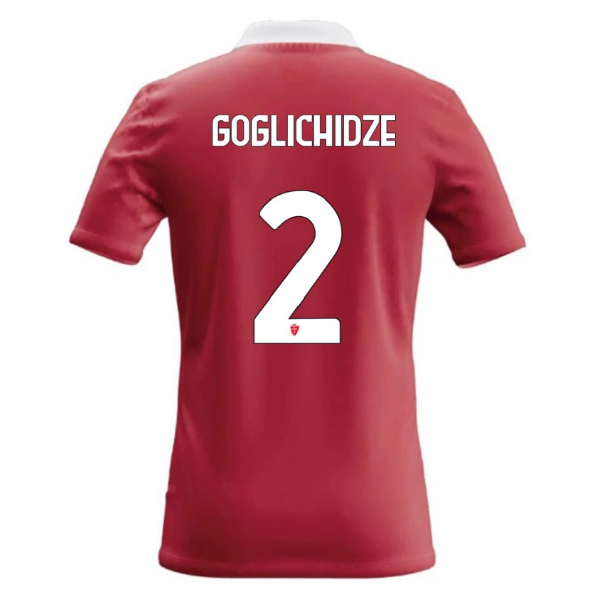 Danxen Dames Saba Goglichidze #2 Rood Wit Thuisshirt Thuistenue 2026/27 T-Shirt België