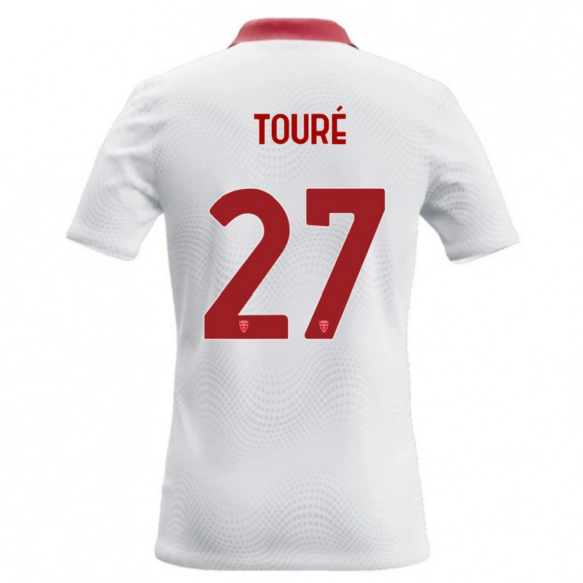 Danxen Dames Idrissa Touré #27 Wit Rood Uitshirt Uittenue 2026/27 T-Shirt België