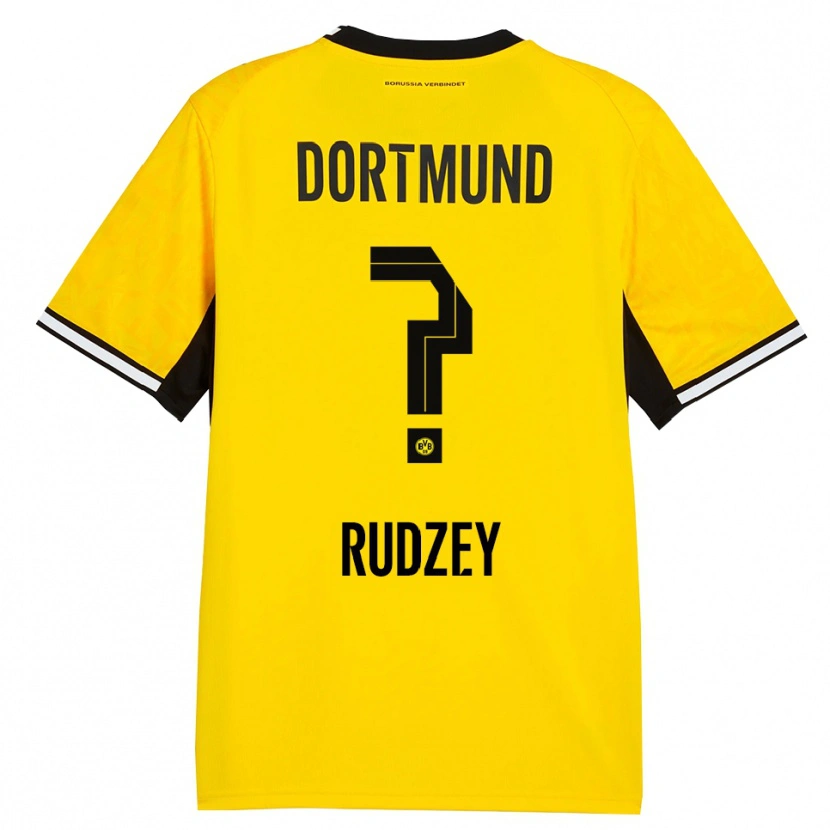 Danxen Dames Nazariy Rudzey #0 Geel Zwart Wit Thuisshirt Thuistenue 2026/27 T-Shirt België