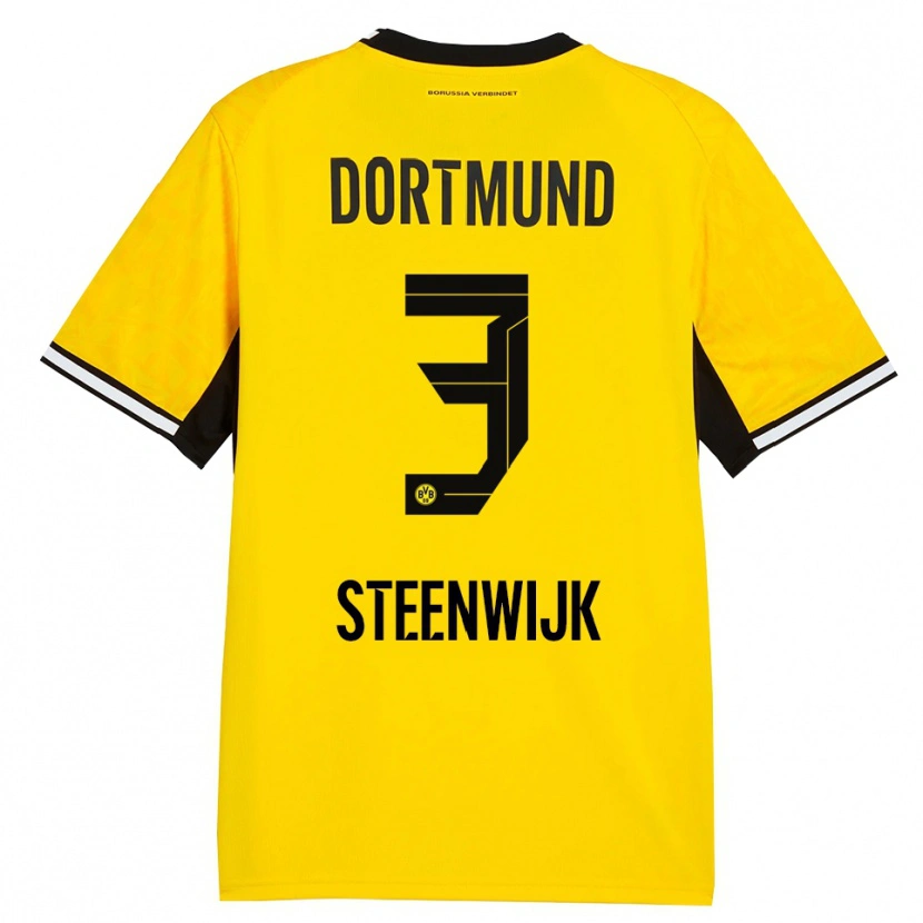 Danxen Dames Jenske Steenwijk #3 Geel Zwart Wit Thuisshirt Thuistenue 2026/27 T-Shirt België