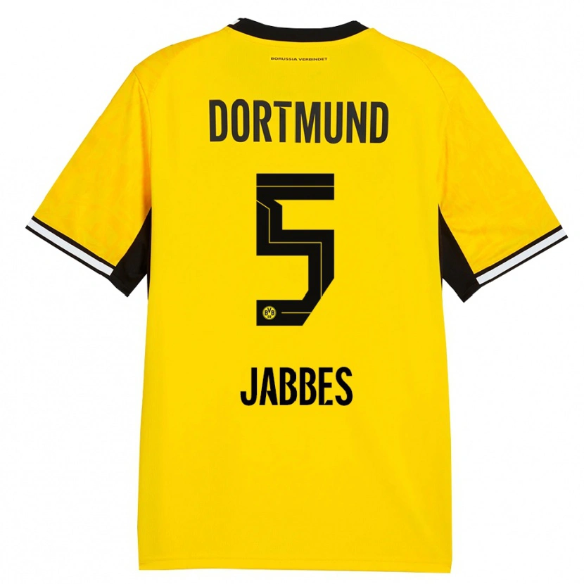 Danxen Dames Jasmin Jabbes #5 Geel Zwart Wit Thuisshirt Thuistenue 2026/27 T-Shirt België