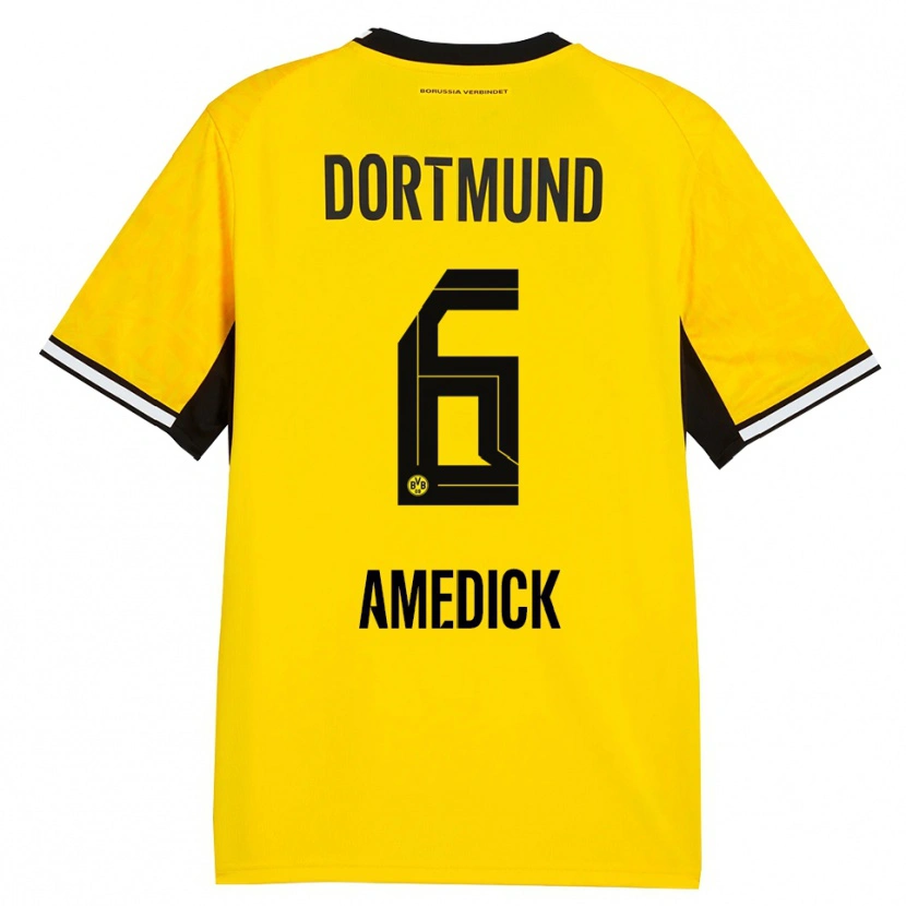 Danxen Dames Maik Amedick #6 Geel Zwart Wit Thuisshirt Thuistenue 2026/27 T-Shirt België