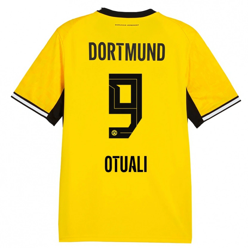 Danxen Dames Moses Otuali #9 Geel Zwart Wit Thuisshirt Thuistenue 2026/27 T-Shirt België