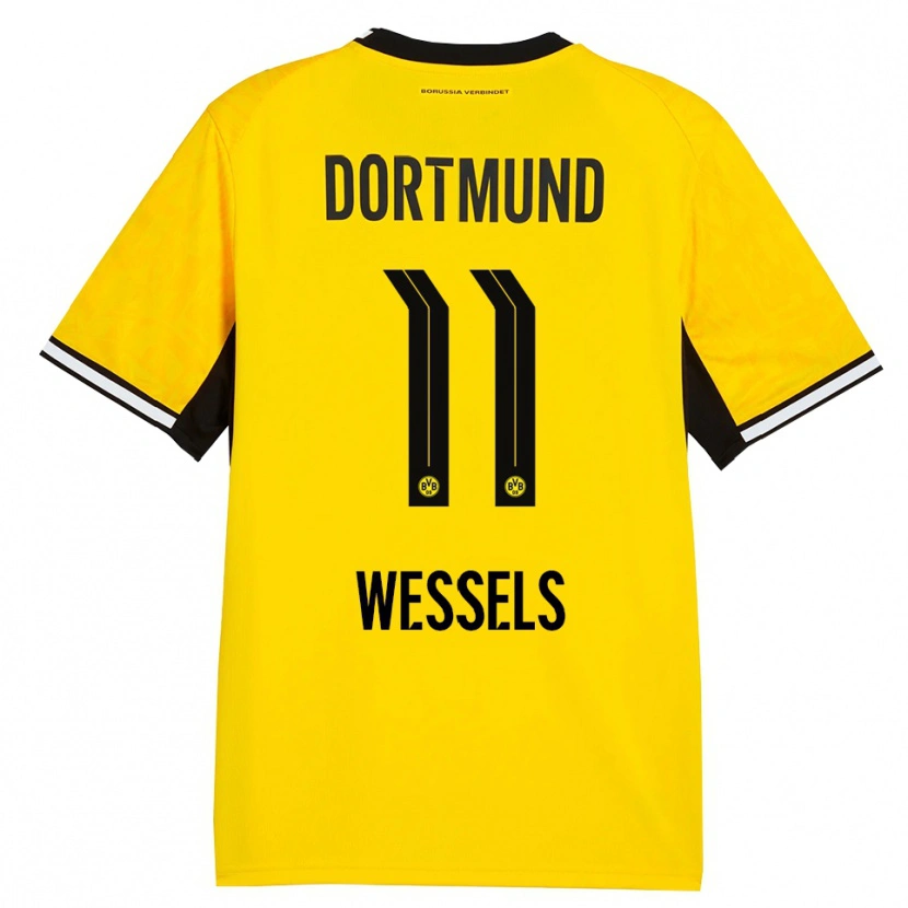 Danxen Dames Arne Wessels #11 Geel Zwart Wit Thuisshirt Thuistenue 2026/27 T-Shirt België