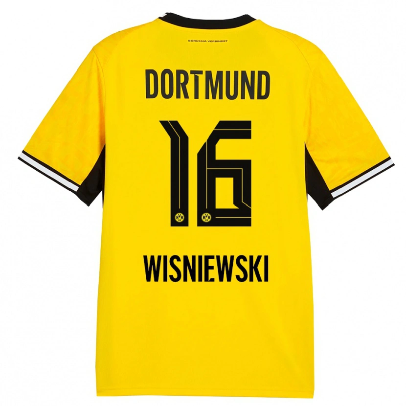 Danxen Dames Lucy Wisniewski #16 Geel Zwart Wit Thuisshirt Thuistenue 2026/27 T-Shirt België