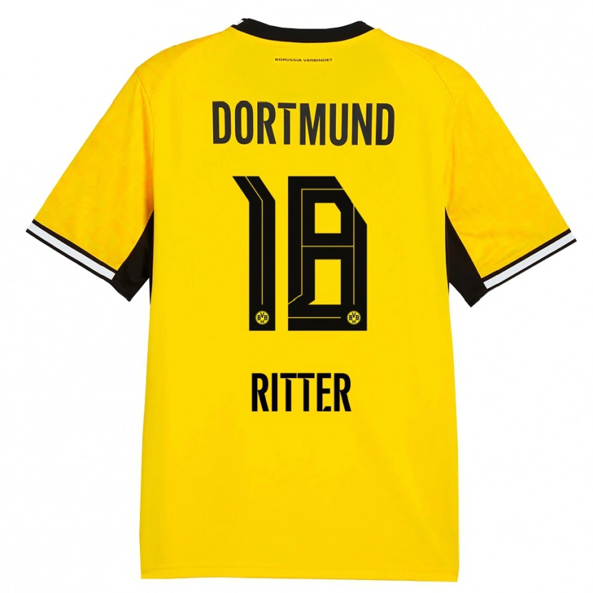 Danxen Dames Roméo Ritter #18 Geel Zwart Wit Thuisshirt Thuistenue 2026/27 T-Shirt België
