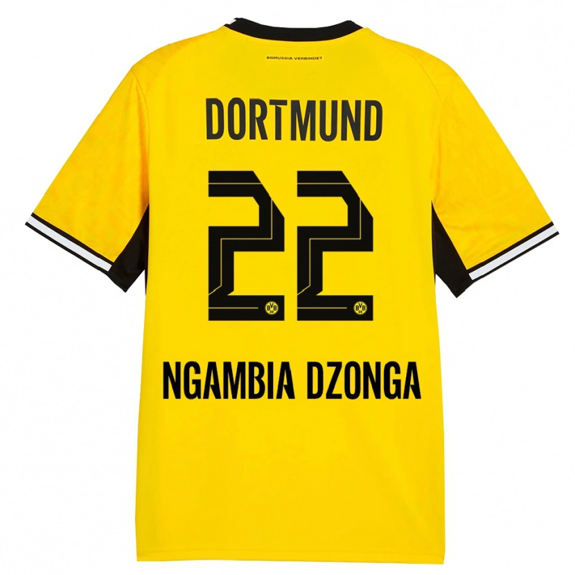 Danxen Dames Diego Ngambia #22 Geel Zwart Wit Thuisshirt Thuistenue 2026/27 T-Shirt België