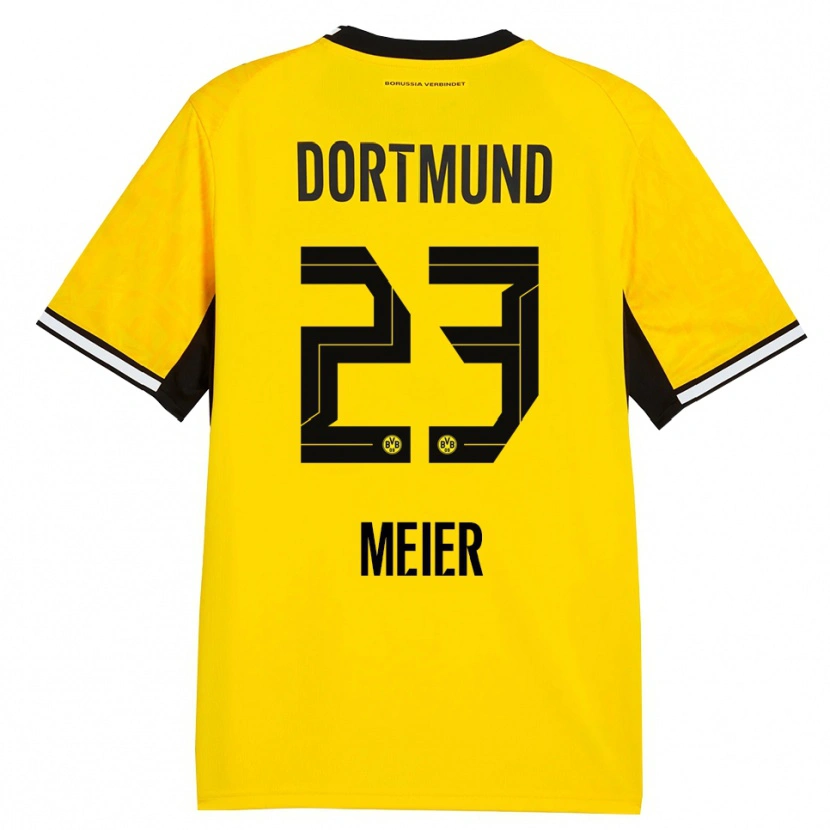 Danxen Dames Maximilian Meier #23 Geel Zwart Wit Thuisshirt Thuistenue 2026/27 T-Shirt België