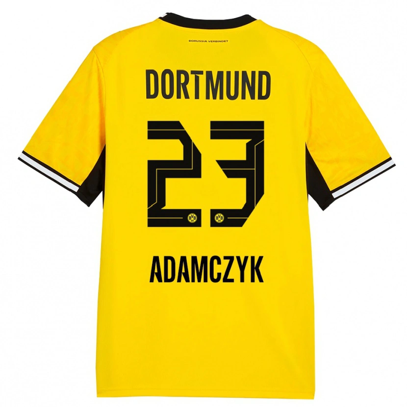 Danxen Dames Nico Adamczyk #23 Geel Zwart Wit Thuisshirt Thuistenue 2026/27 T-Shirt België