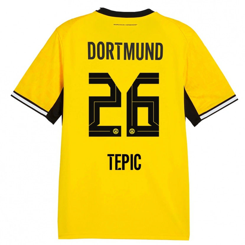 Danxen Dames Lyon Tepic #26 Geel Zwart Wit Thuisshirt Thuistenue 2026/27 T-Shirt België
