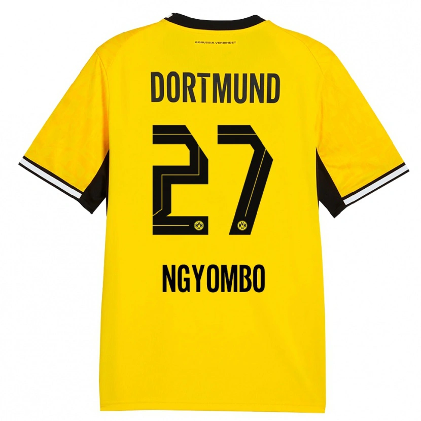 Danxen Dames Beni Ngyombo #27 Geel Zwart Wit Thuisshirt Thuistenue 2026/27 T-Shirt België