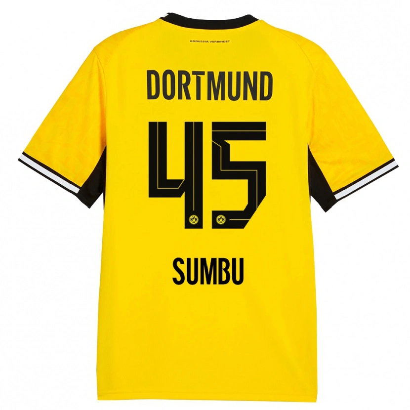 Danxen Dames Daniel Sumbu #45 Geel Zwart Wit Thuisshirt Thuistenue 2026/27 T-Shirt België