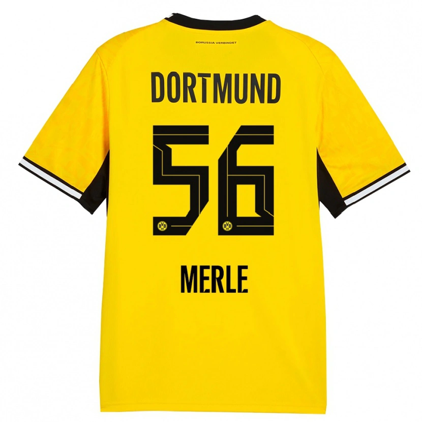 Danxen Dames Albers Merle #56 Geel Zwart Wit Thuisshirt Thuistenue 2026/27 T-Shirt België