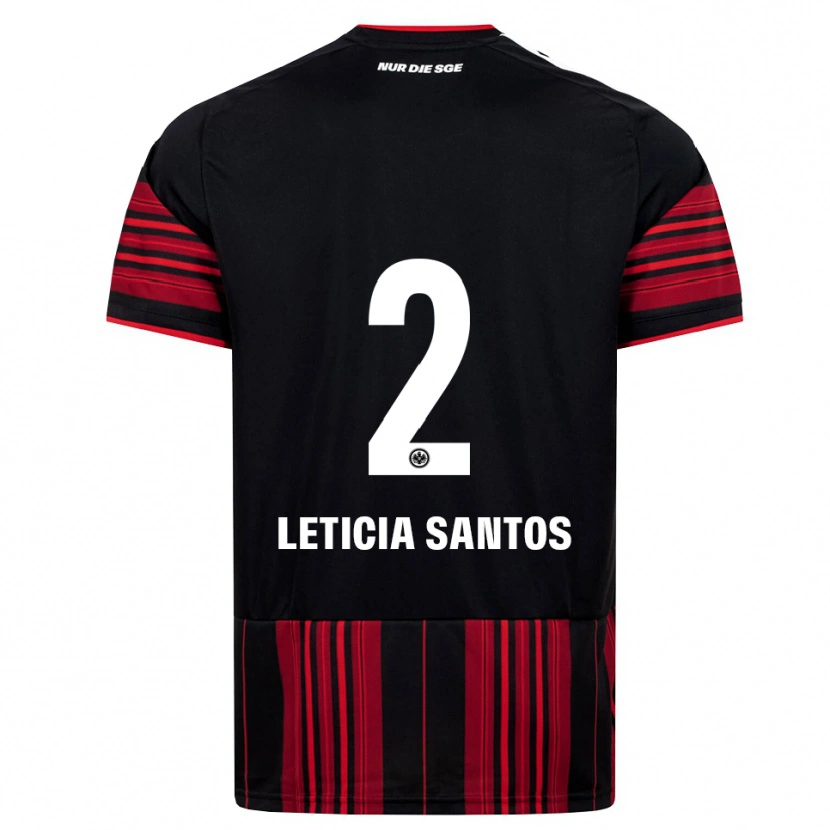 Danxen Dames Letícia Santos De Oliveira #2 Zwart Rood Wit Thuisshirt Thuistenue 2026/27 T-Shirt België