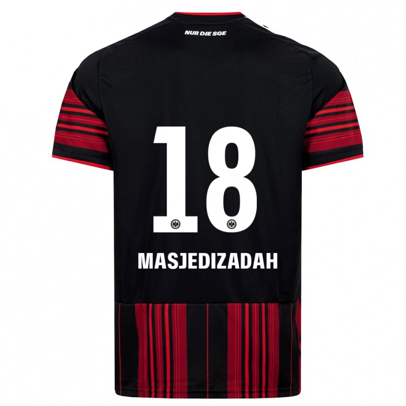 Danxen Dames Abolfazl Masjedizadah #18 Zwart Rood Wit Thuisshirt Thuistenue 2026/27 T-Shirt België