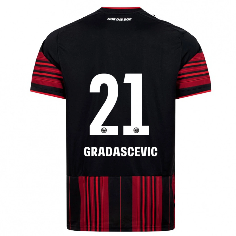 Danxen Dames Meris Gradascevic #21 Zwart Rood Wit Thuisshirt Thuistenue 2026/27 T-Shirt België