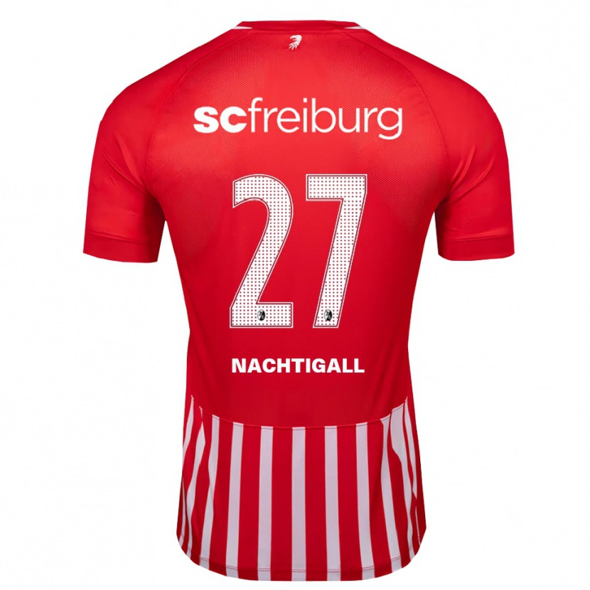Danxen Dames Sophie Nachtigall #27 Rood Wit Zwart Thuisshirt Thuistenue 2026/27 T-Shirt België