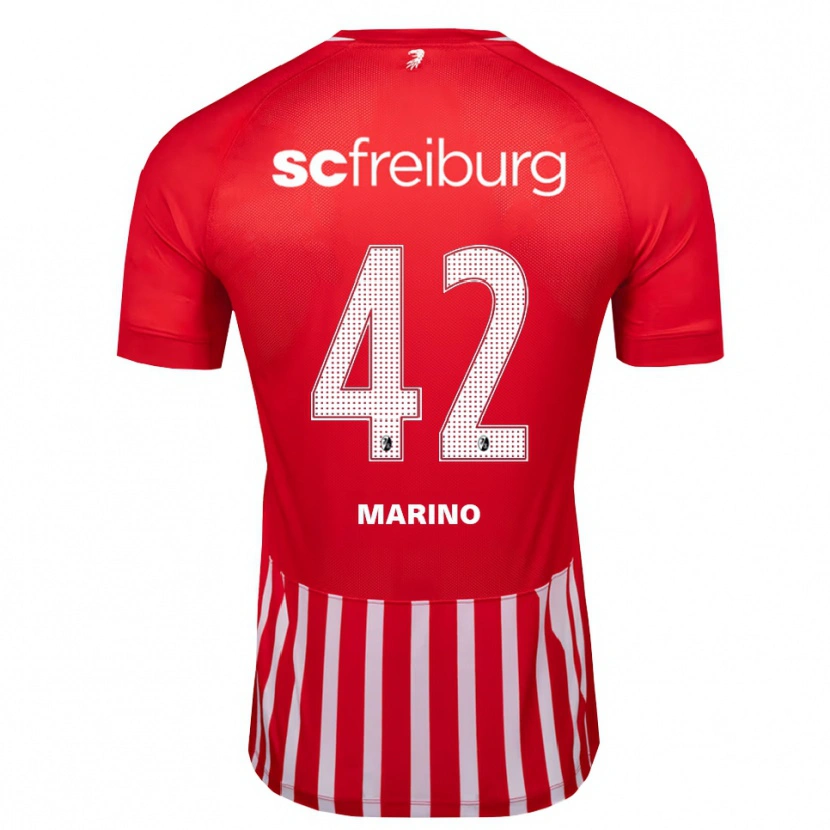 Danxen Dames Luca Marino #42 Rood Wit Zwart Thuisshirt Thuistenue 2026/27 T-Shirt België