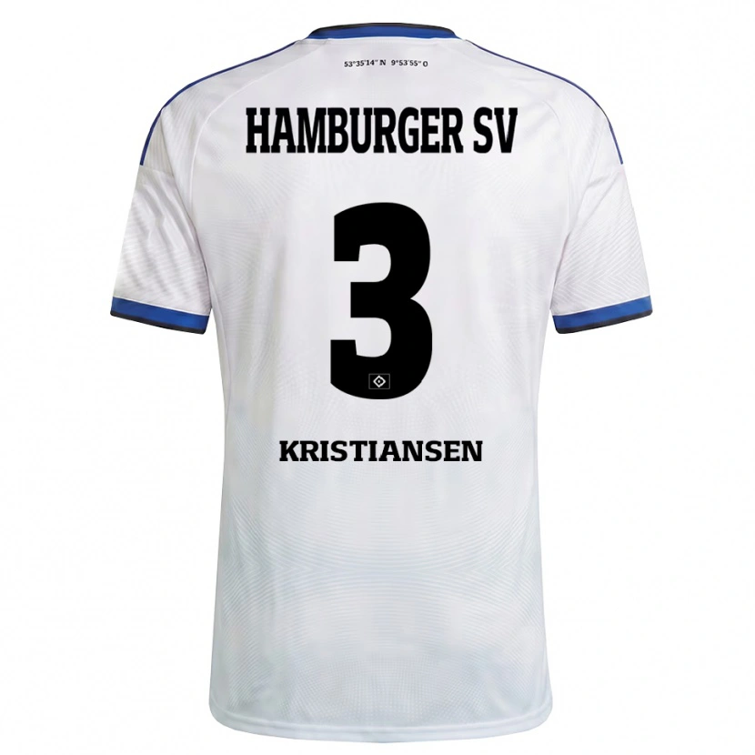 Danxen Dames Simon Kristiansen #3 Wit Zwart Blauw Thuisshirt Thuistenue 2026/27 T-Shirt België