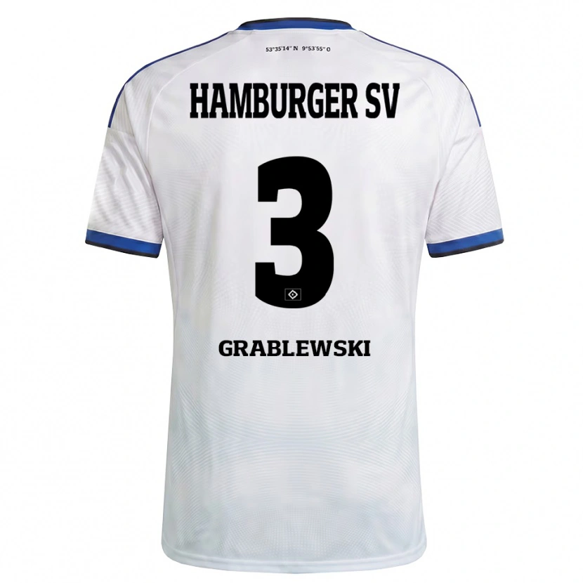 Danxen Dames Max Grablewski #3 Wit Zwart Blauw Thuisshirt Thuistenue 2026/27 T-Shirt België