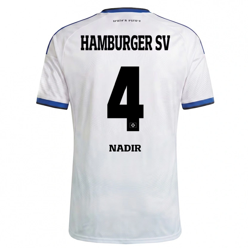 Danxen Dames Bilal Nadir #4 Wit Zwart Blauw Thuisshirt Thuistenue 2026/27 T-Shirt België