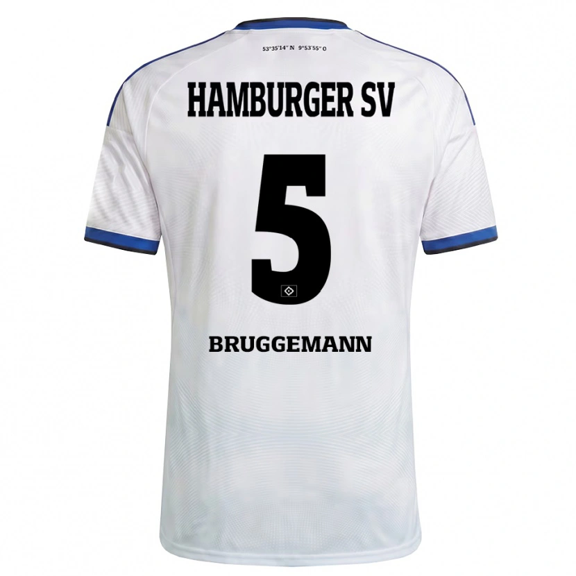 Danxen Dames Nina Brüggemann #5 Wit Zwart Blauw Thuisshirt Thuistenue 2026/27 T-Shirt België