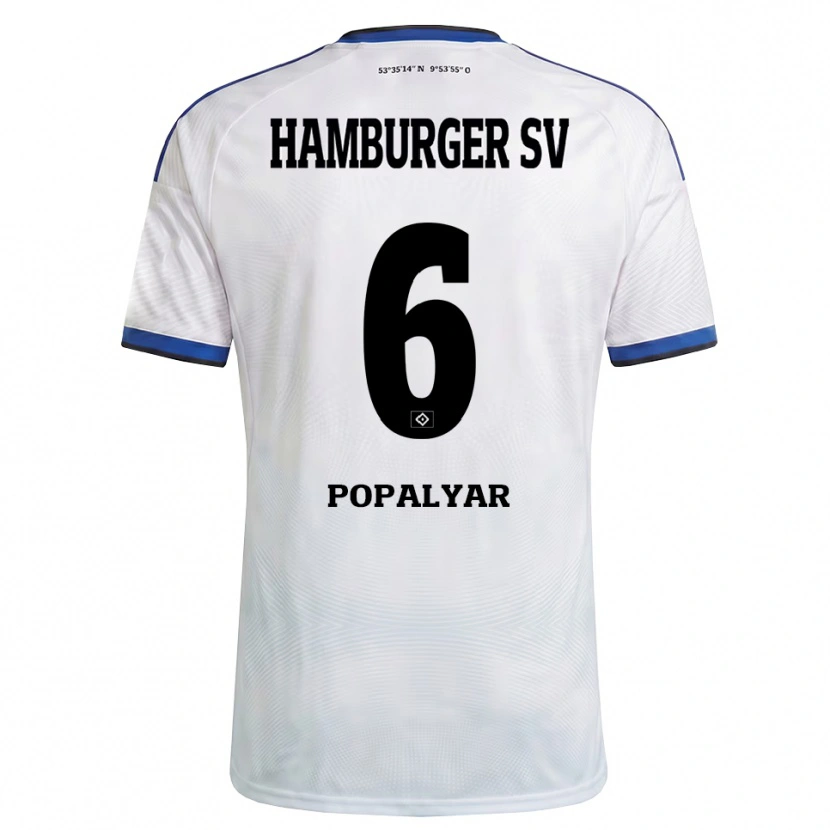 Danxen Dames Omer Popalyar #6 Wit Zwart Blauw Thuisshirt Thuistenue 2026/27 T-Shirt België