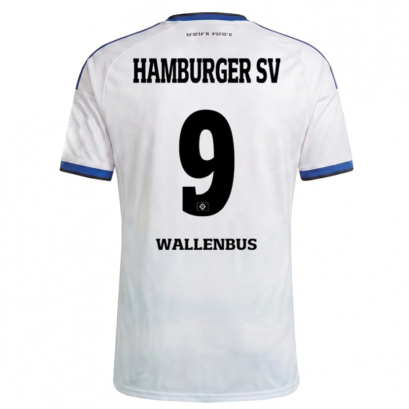 Danxen Dames Noah Wallenßus #9 Wit Zwart Blauw Thuisshirt Thuistenue 2026/27 T-Shirt België