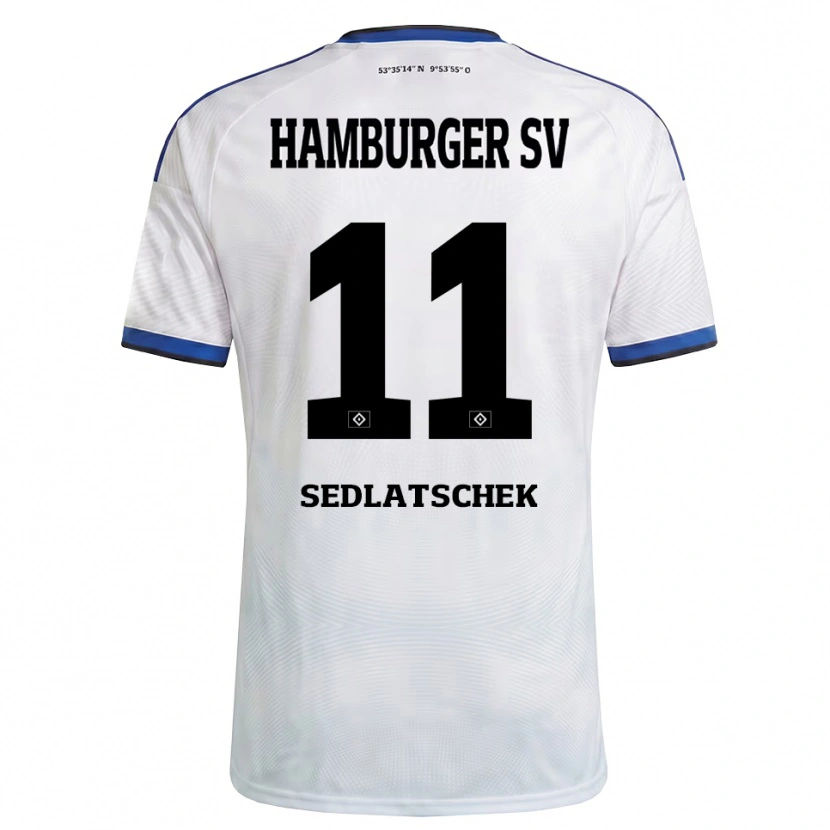 Danxen Dames Thierry Sedlatschek #11 Wit Zwart Blauw Thuisshirt Thuistenue 2026/27 T-Shirt België