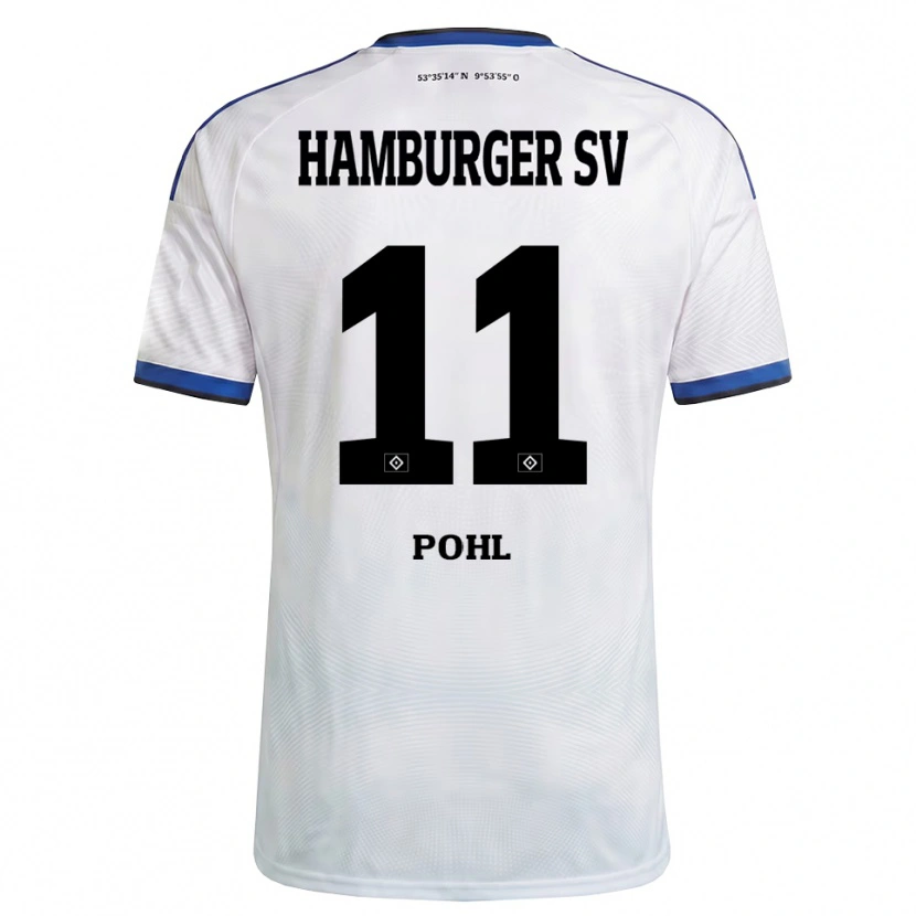 Danxen Dames Jannik Pohl #11 Wit Zwart Blauw Thuisshirt Thuistenue 2026/27 T-Shirt België