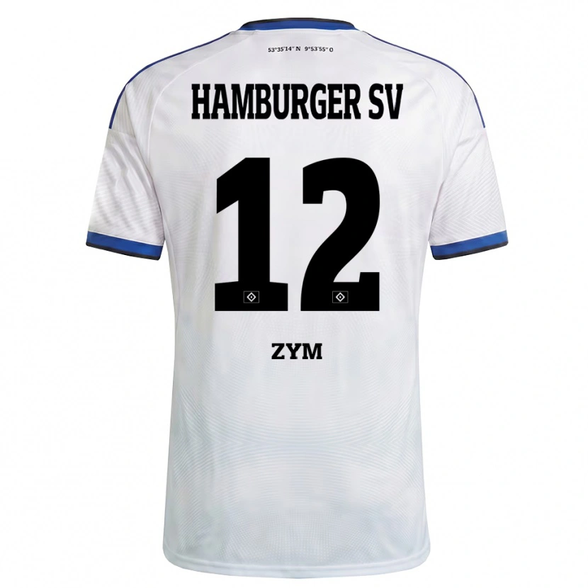 Danxen Dames Marcel Zym #12 Wit Zwart Blauw Thuisshirt Thuistenue 2026/27 T-Shirt België