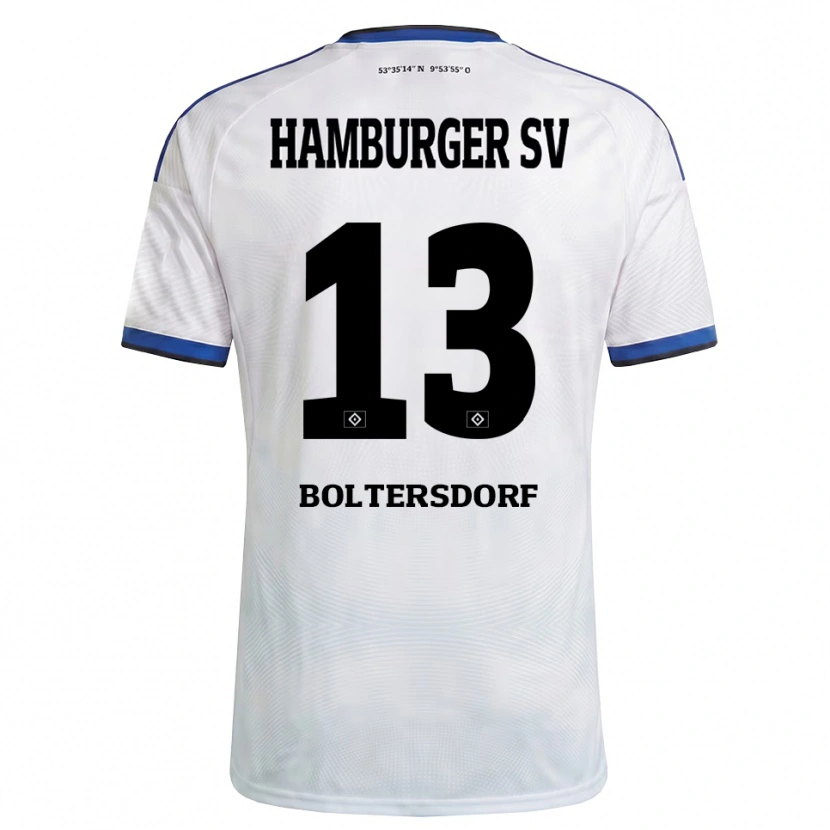 Danxen Dames Sebastian Boltersdorf #13 Wit Zwart Blauw Thuisshirt Thuistenue 2026/27 T-Shirt België