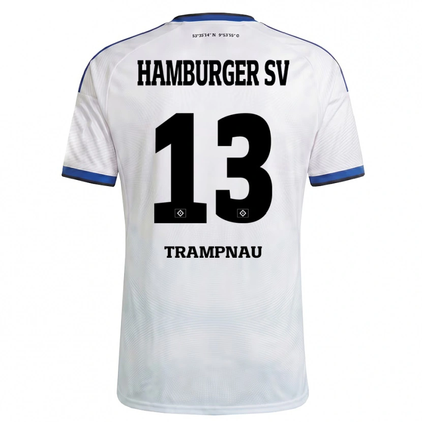 Danxen Dames Hannes Trampnau #13 Wit Zwart Blauw Thuisshirt Thuistenue 2026/27 T-Shirt België