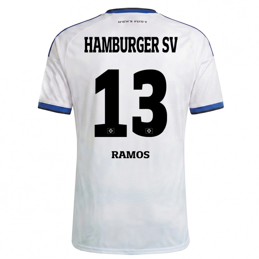 Danxen Dames Guilherme Ramos #13 Wit Zwart Blauw Thuisshirt Thuistenue 2026/27 T-Shirt België