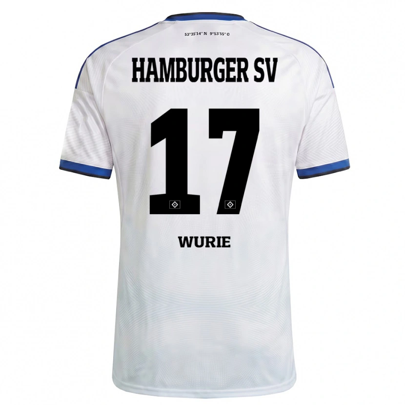 Danxen Dames David Wurie #17 Wit Zwart Blauw Thuisshirt Thuistenue 2026/27 T-Shirt België