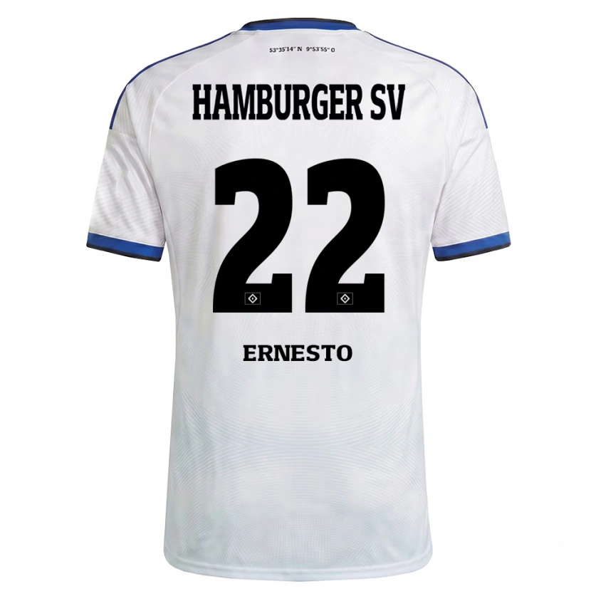 Danxen Dames Jorge Ernesto #22 Wit Zwart Blauw Thuisshirt Thuistenue 2026/27 T-Shirt België