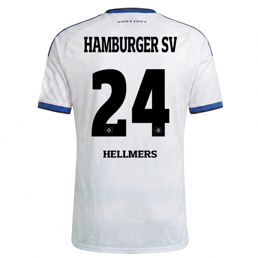 Danxen Dames Maximilian Hellmers #24 Wit Zwart Blauw Thuisshirt Thuistenue 2026/27 T-Shirt België