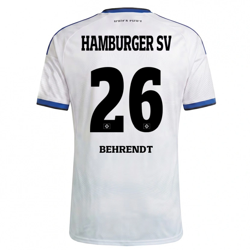 Danxen Dames Marlon Behrendt #26 Wit Zwart Blauw Thuisshirt Thuistenue 2026/27 T-Shirt België