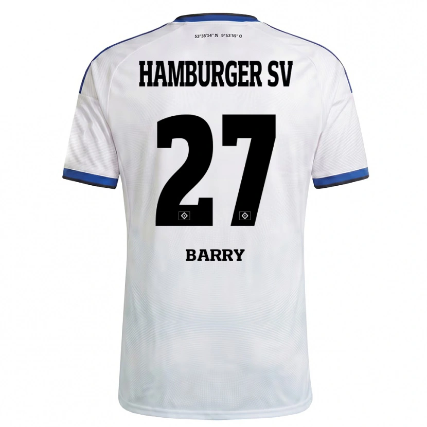 Danxen Dames Alpha Barry #27 Wit Zwart Blauw Thuisshirt Thuistenue 2026/27 T-Shirt België