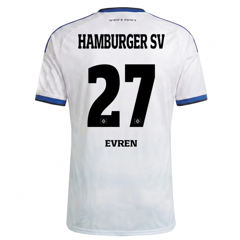 Danxen Dames Batuhan Evren #27 Wit Zwart Blauw Thuisshirt Thuistenue 2026/27 T-Shirt België