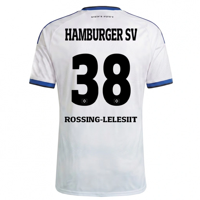 Danxen Dames Alexander Røssing-Lelesiit #38 Wit Zwart Blauw Thuisshirt Thuistenue 2026/27 T-Shirt België