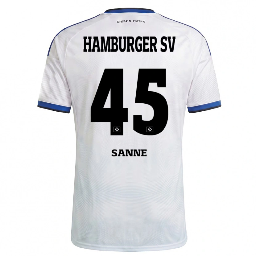 Danxen Dames Tom Sanne #45 Wit Zwart Blauw Thuisshirt Thuistenue 2026/27 T-Shirt België