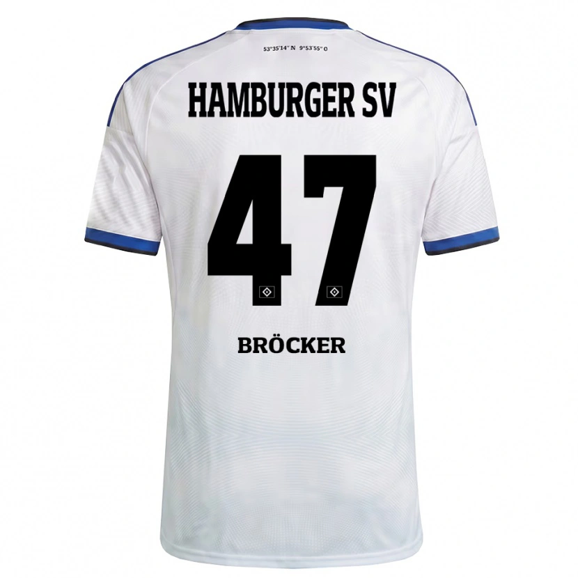 Danxen Dames Mads Bröcker #47 Wit Zwart Blauw Thuisshirt Thuistenue 2026/27 T-Shirt België