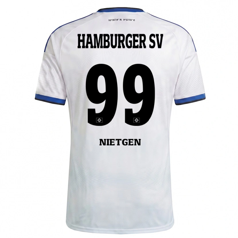 Danxen Dames Marvin Nietgen #99 Wit Zwart Blauw Thuisshirt Thuistenue 2026/27 T-Shirt België