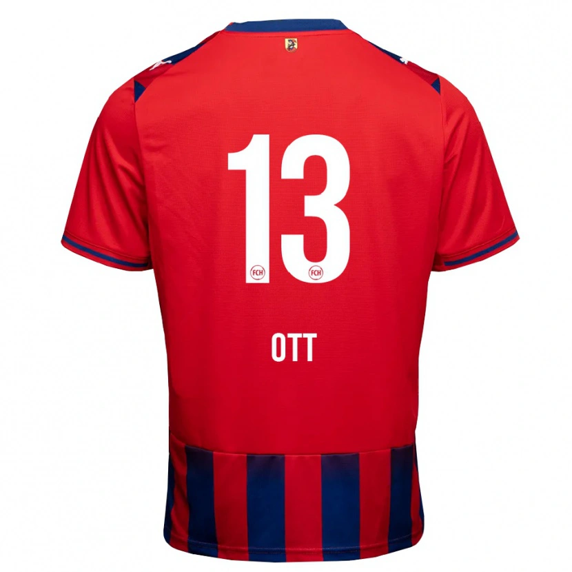 Danxen Dames Jakob Ott #13 Koninklijk Blauw Wit Rood Thuisshirt Thuistenue 2026/27 T-Shirt België